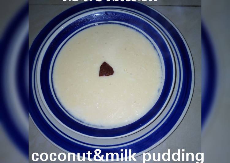 Coconut and milk pudding