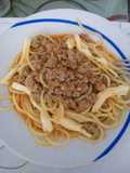 Spaghetti con carne molida