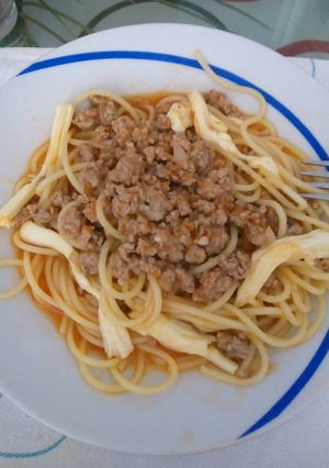 Una foto de Spaghetti con carne molida