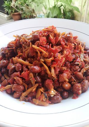 Foto resep Sambal kacang tanah dan teri enakk
