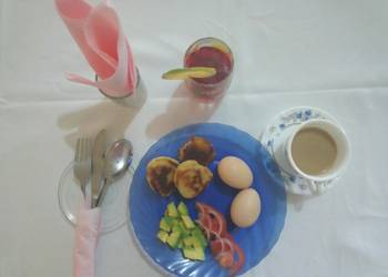 How to Recipe Perfect Drop scones juice boiled eggs tea salad Eldy bfast contest