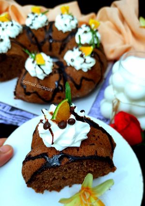 عکسی از دستور کیک پنیری شکلاتی solmaz