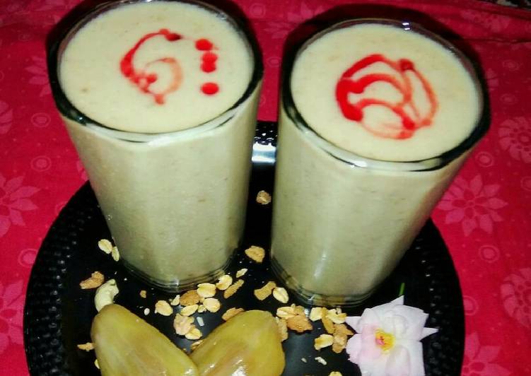 Steps to Prepare Oat,almond,jack-fruit smoothie in 23 Minutes for Family