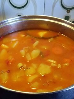 Una foto de Patatas con sepia por el chef David rico rico arribererchi