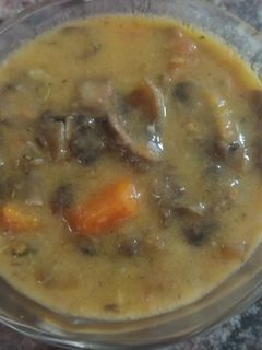 Una foto de Champiñones en salsa