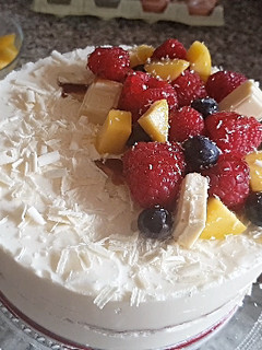 Una foto de Tarta Mousse de Chocolate Blanco (sin azúcar)