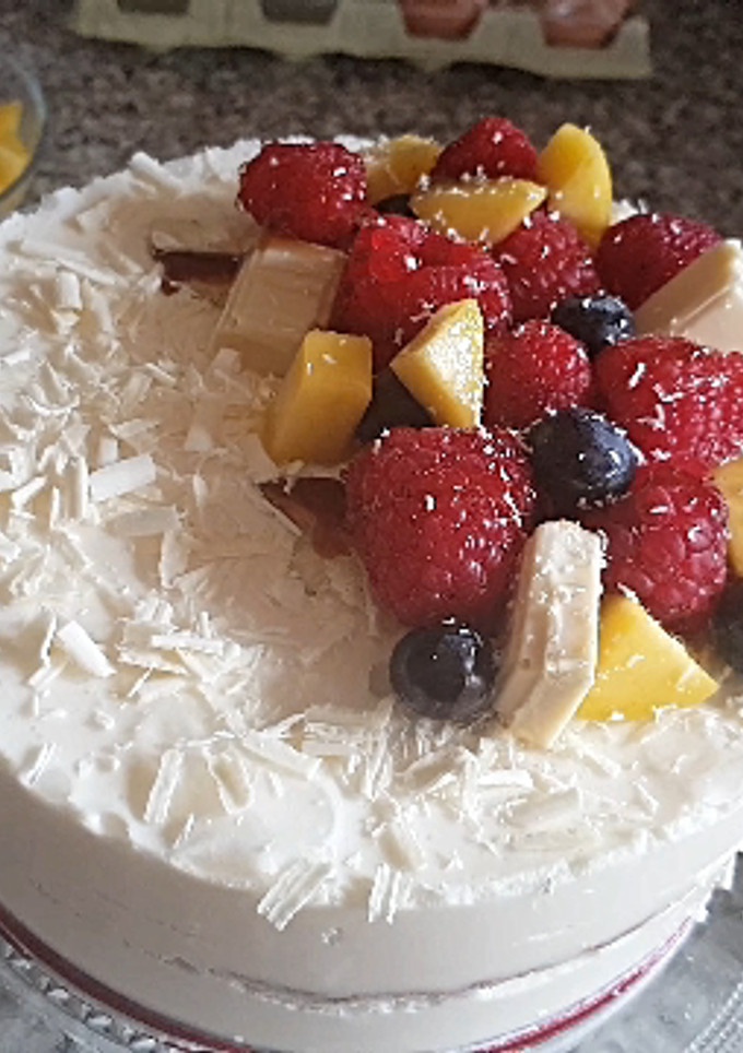 Una foto de Tarta Mousse de Chocolate Blanco (sin azúcar)