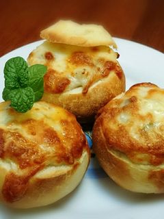 焗烤蘑菇法國麵包球 的食譜成品照片