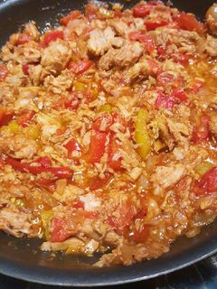 صورة لوصفة تونه مقليه بالخضار 😩😋
