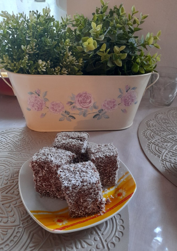 Retro kókuszkocka recept fotója