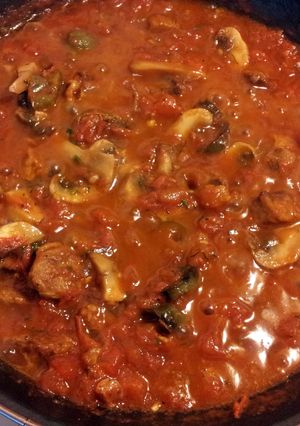 A picture of Tomato with beef and chili...