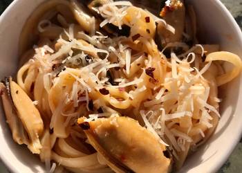 How To Cooking Recipe Linguine with Mussels Very Delicious