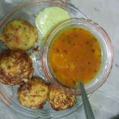 A picture of Appam an rasam.