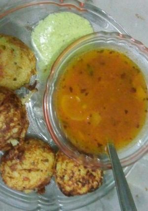 A picture of Appam an rasam.