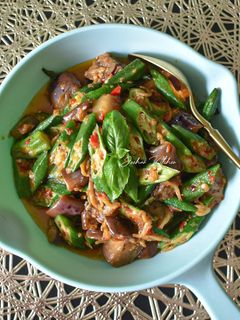 Gambar Sayur Goreng Terung dengan Bendi