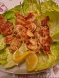 Fast chicken skewer