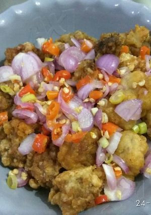 Foto resep Babi Goreng Tepung sambal matah