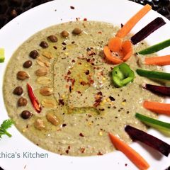 A picture of Black Chickpeas - Peanut Hummus.
