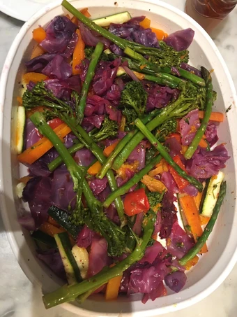 Easy Steps to Prepare Recipes Colourful Veggie Medley with chicken strips the Awesome  Tasty.