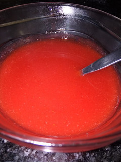 Una foto de Sirope de fresas