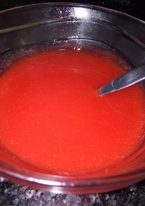 Una foto de Sirope de fresas