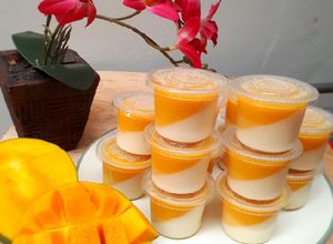 Foto resep Puding lapis mangga susu