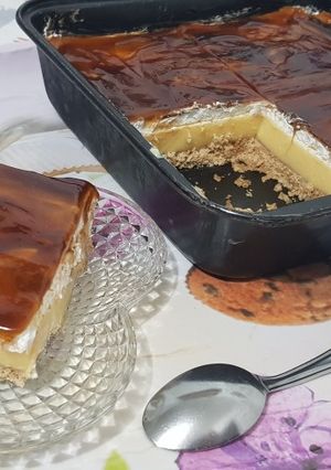 Una foto de Postre con pudding de caramelo