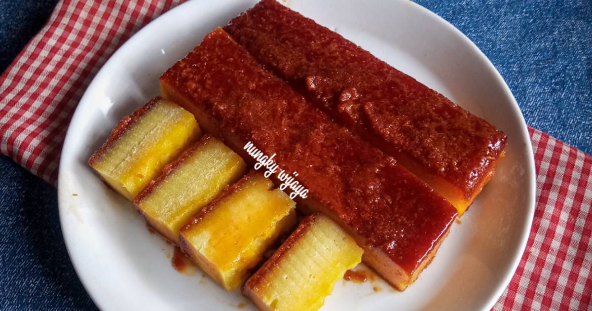 Resep Bingka Singkong Karamel Kukus Oleh Nungky Wijaya Cookpad