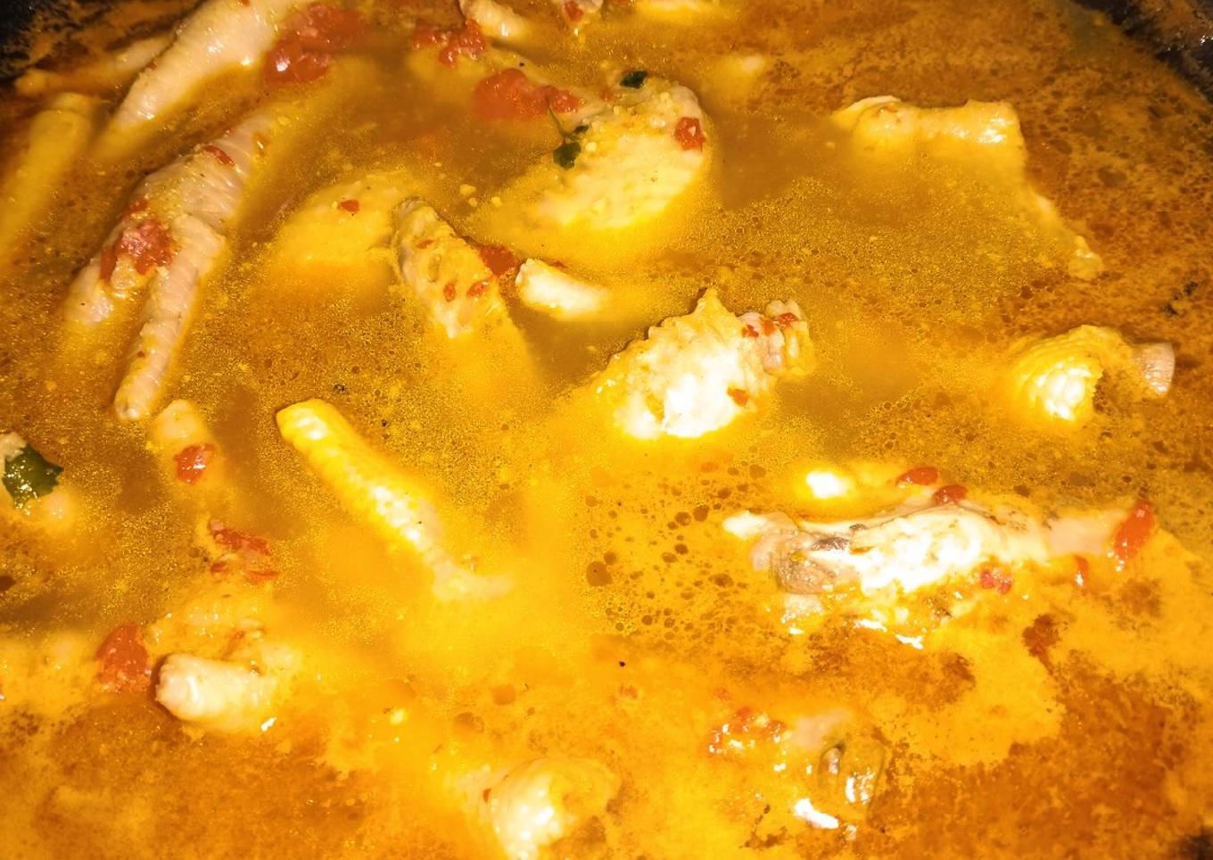 Ayam ceker setan kuah
