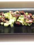 Polpetti con sedano, mela Granny Smith e olive taggiasche