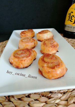 Una foto de Rolls de pesto rosso