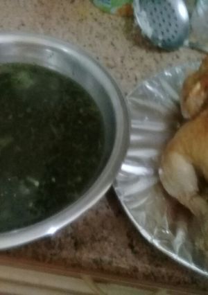 صورة لوصفة ملوخيه مصريه على اصولها