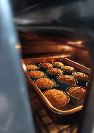 Una foto de Muffins de naranja sin huevo