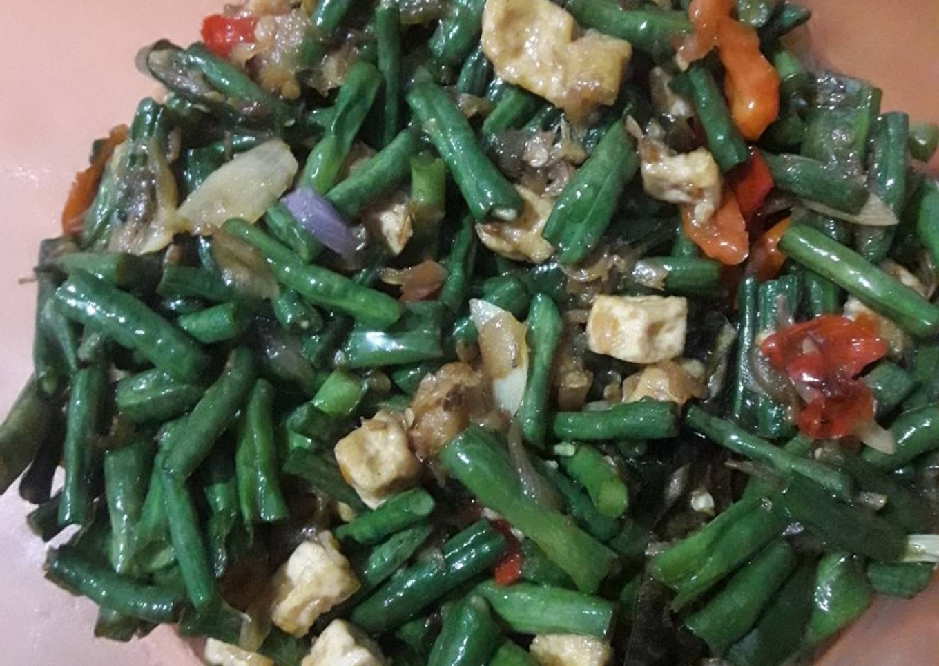 Tumis Kacang Panjang Tahu