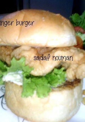 A picture of Zinger burger's.