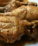 Muslos de pollo al orégano con cerveza