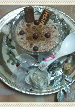 A picture of Choco-vermicelli pudding.