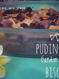 Foto resep Puding Roti Gandum dengan Biscuit