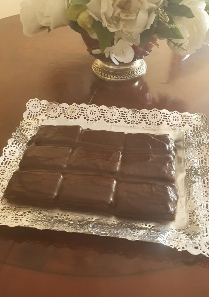 Una foto de Tarta de galletas con mousse de chocolate