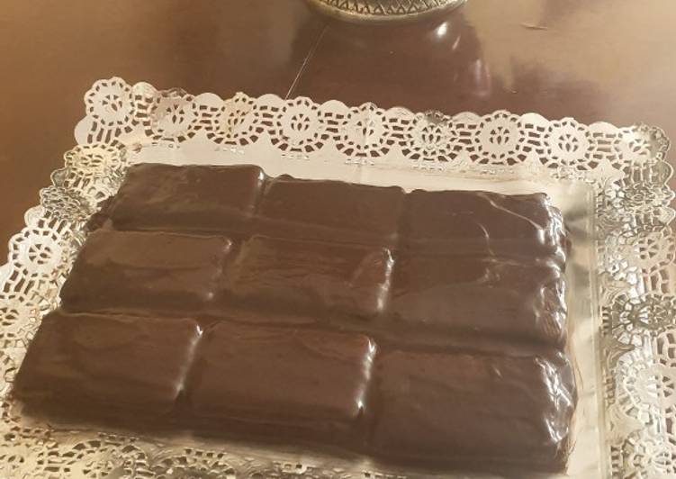 Tarta de galletas con mousse de chocolate