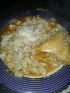 Una foto de Ñoquis de ricota con salsa de pollo