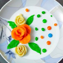 Milk Peda Tricolor Rosy Delight A picture of Milk Peda Tricolor Rosy Delight.