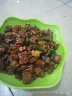 Foto resep Oseng tempe teri cabe hijau