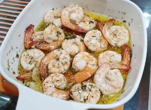 Foto resep Roasted shrimp with thymes and rosemary (oven only)