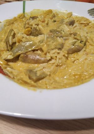 Una foto de Curry de berenjena