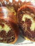 Bizcocho marmolado con chocolate