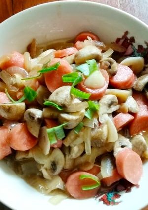 Foto resep Jamur kancing feat sosis