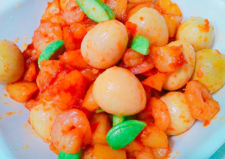 Cara Gampang Menyiapkan Sambal goreng telur puyuh, Lezat Sekali