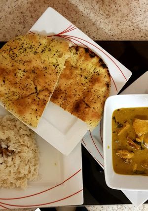 A picture of My part Indian and part my recipe curry.