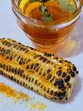 ذرة مشوية 🌽وشاي اخضر بالحبق